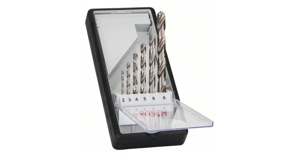 Akce BOSCH Sada vrtáků do kovu Robust Line HSS-G, 6dílná, 135° 2; 3; 4; 5; 6; 8 mm, 135° 2607010529