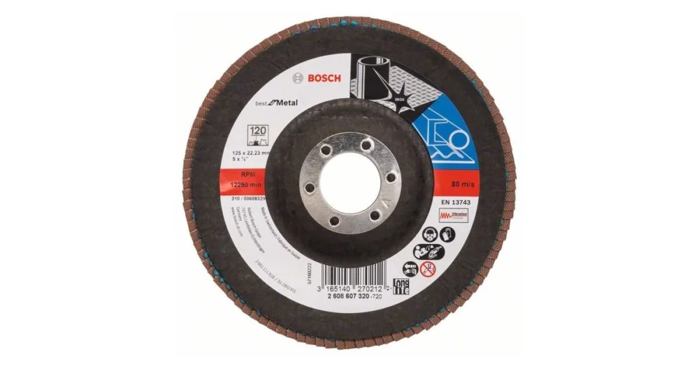 Odeslání Ihned BOSCH Lamelový brusný kotouč X571, Best for Metal D = 125 mm; G = 120, lomený 2608607320