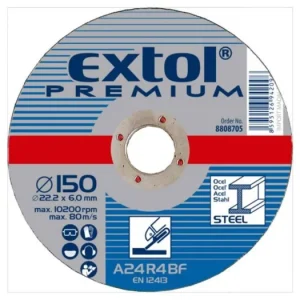 Akce EXTOL kotouč brusný na ocel, průměr 150 x 6,0 x 22,2 mm 8808705