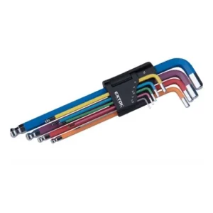 Akce EXTOL L-klíče IMBUS prodloužené barevné, sada 9ks, s kuličkou, 1,5-10 mm, S2, FORTUM 8819316