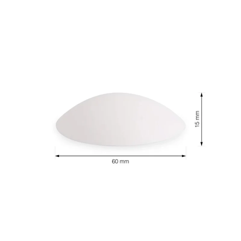 Levný Dveřní zarážka, průměr 60mm, samolepicí, bílá, 2 ks