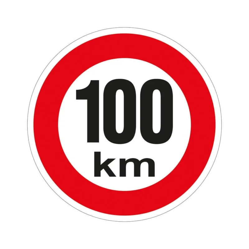 Značka rychlosti retroreflexní 100 km/h, 200x200mm, samolepka Levný