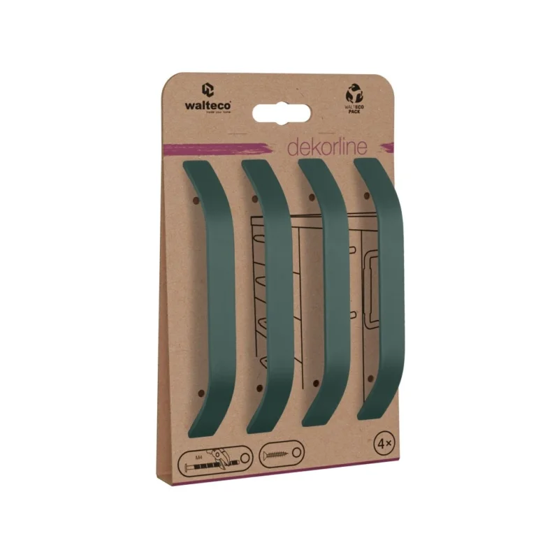 Zlevněný Set nábytkových úchytek Lugano rozteč 128mm, matná zelená, 4 ks