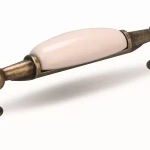 44019 úchytka rozteč 96mm staromosaz porcelán béžový Top Prodej