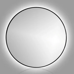 Zrcadlo RoundLine backlight - černý matný rám, s LED osvětlením Speciální Cena