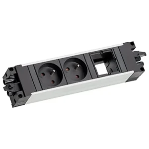 Značkový Zásuvková jednotka STEP ALU 1x uživ. modul, 2x 230V 906.002