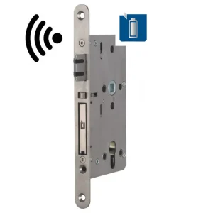 Značkový ÜLOCK-B elektromechanický zámek na baterie Levé ven otevírané, Premium, 65 mm, 20x235x3 mm