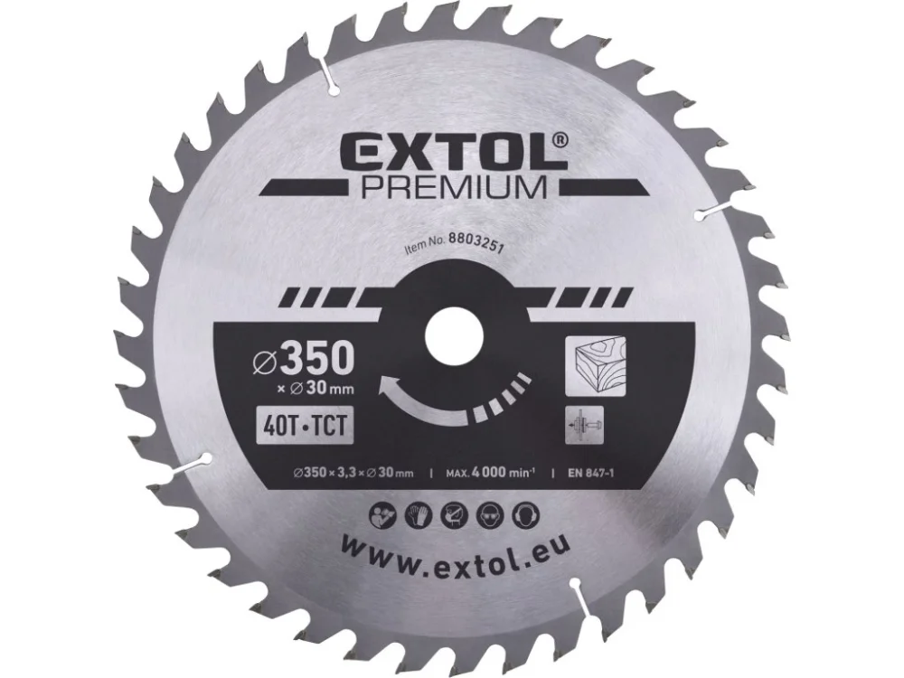 Značkový kotouč pilový s SK plátky, O 350x3,3x30mm, 40T