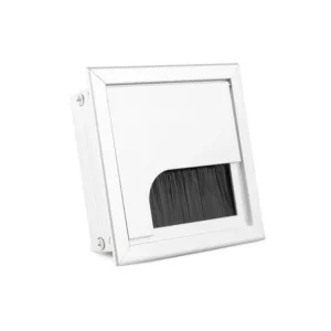 Značkový Kabelová průchodka 80x80mm kov BÍLÁ